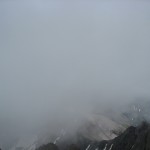 Clouds Moving In Looking at the saddle from the summit