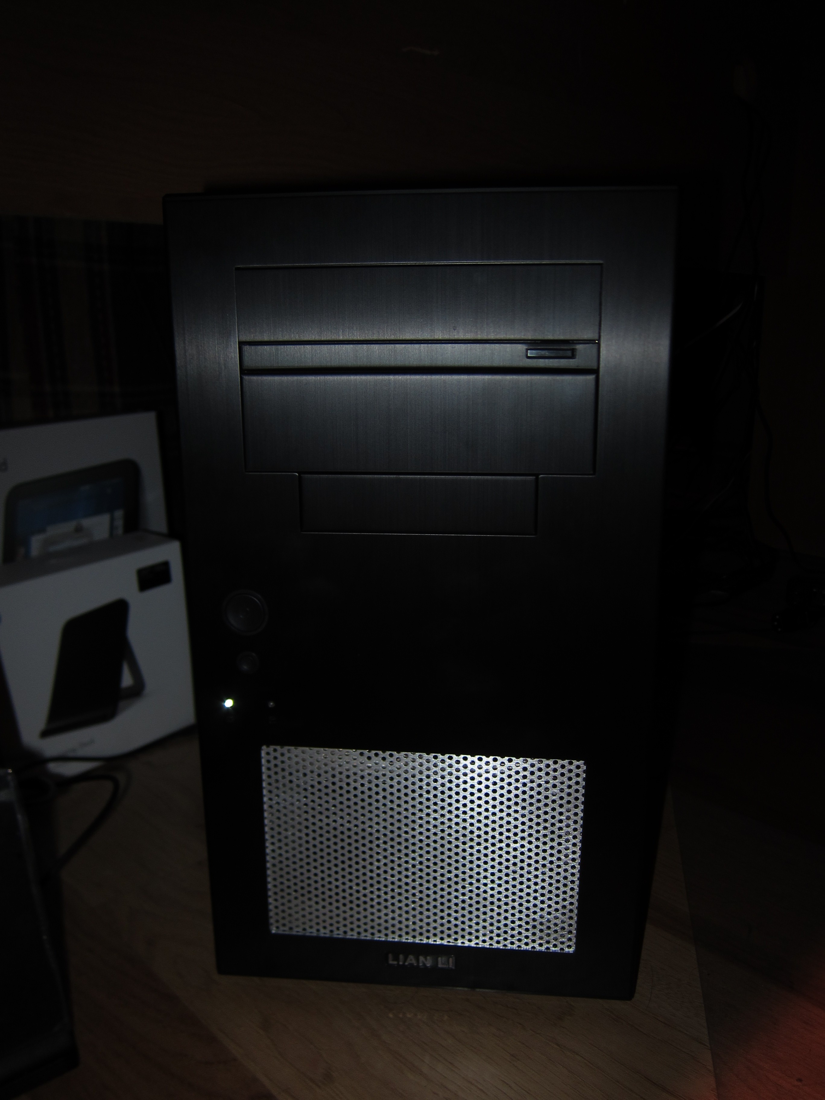 The front panel mounted on the case