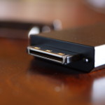 A closeup of the TB15's end of the Thunderbolt connector