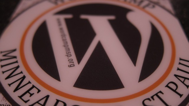 WordCamp MSP 2010 Badge Closeup