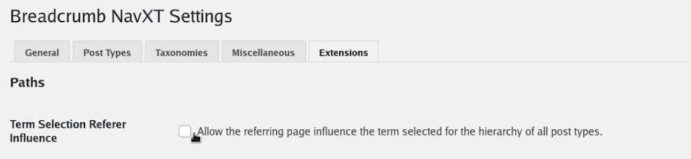 Allows enabling/disabling of the referrer influence on term selection.